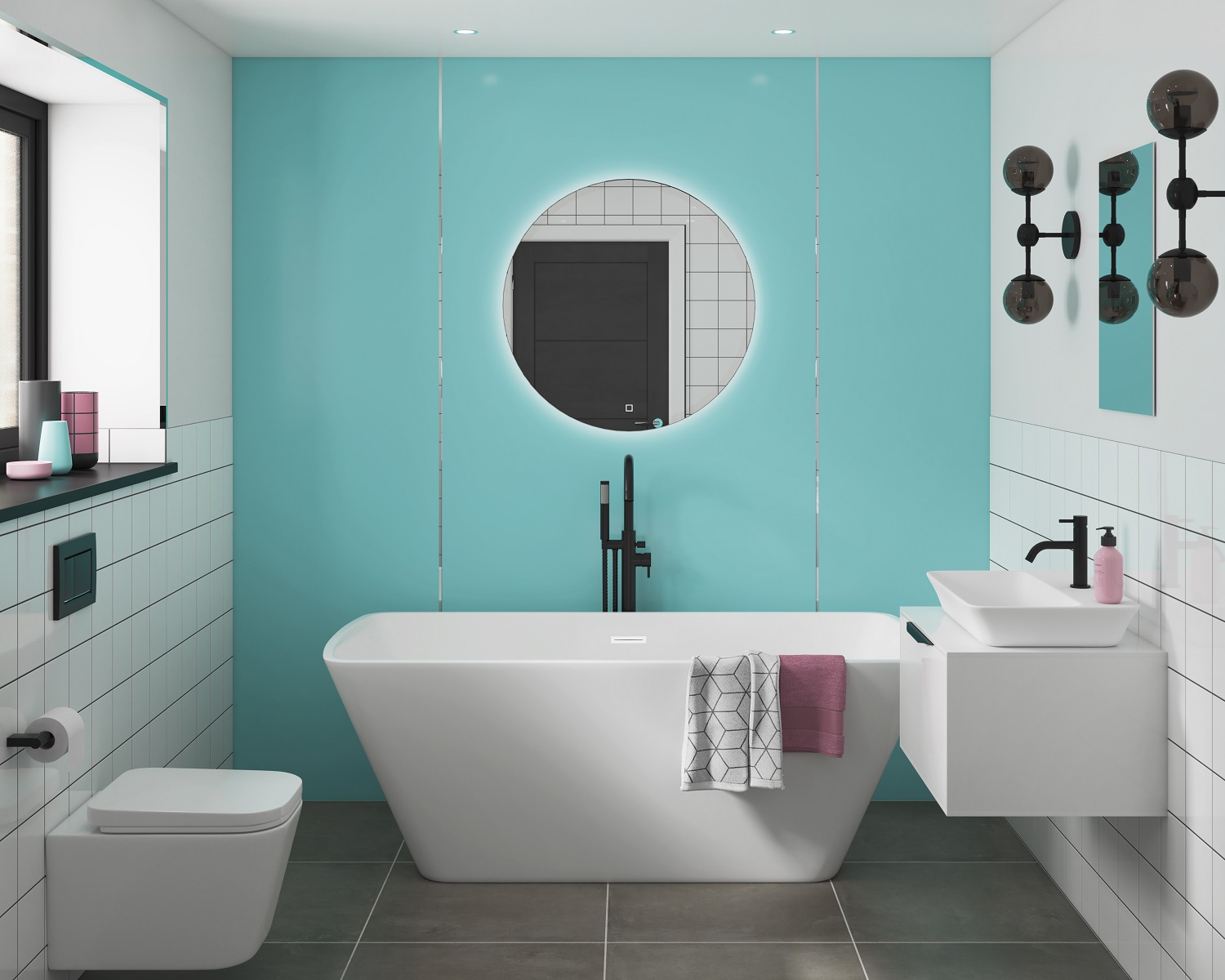 Bathroom interior painting