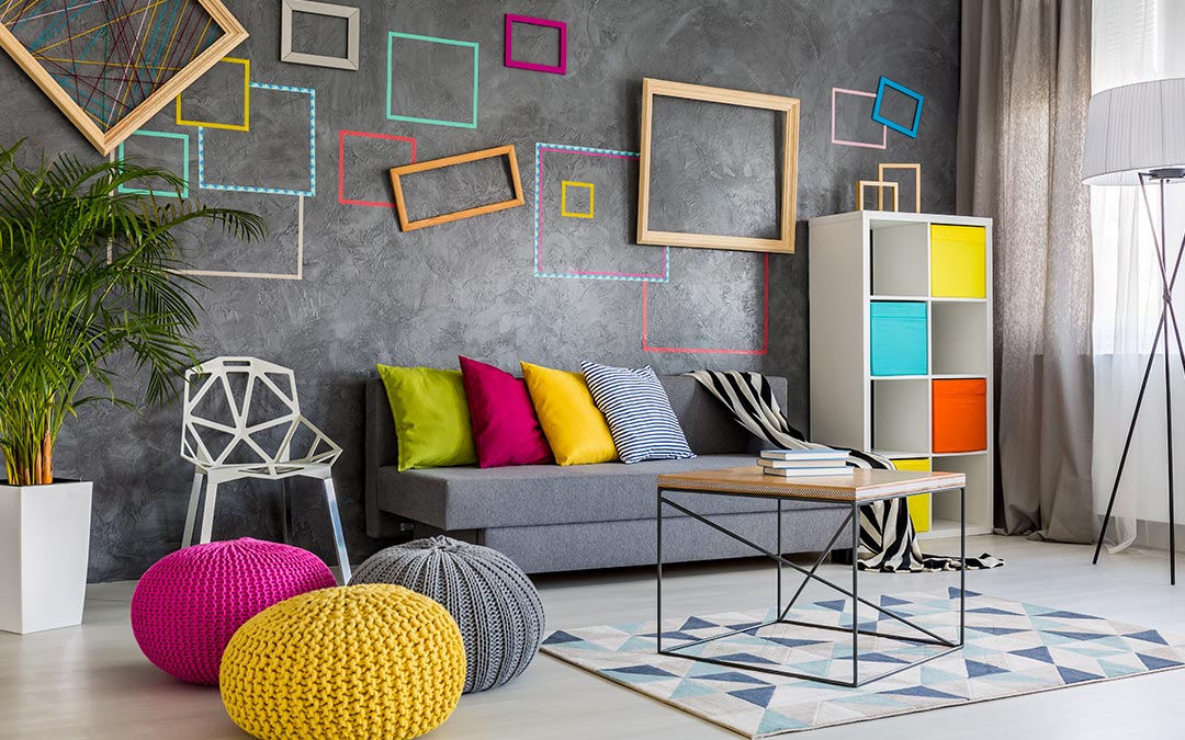 Modern living room interior painting